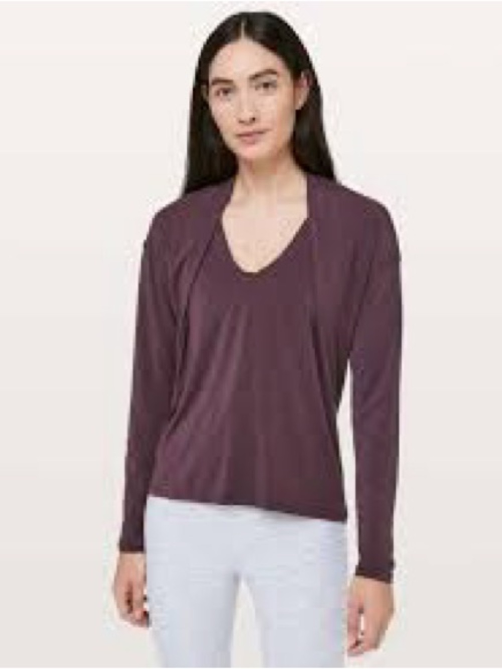 Lululemon Deep Stretch Long Sleeve Plum Top Size 8